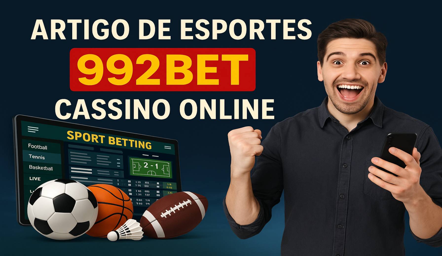 Aposte em apostas esportivas no cassino online 992BET